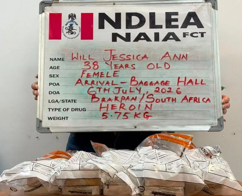 NDLEA ta kama ’yar Afirka ta Kudu da hodar iblis a Abuja